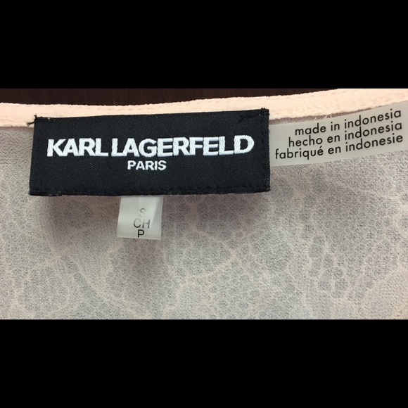 Karl Lagerfeld long sleeve blouse size sp - Picture 2 of 6